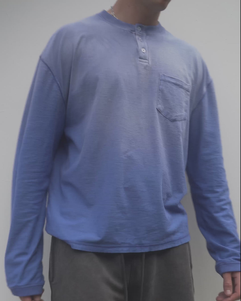 SUNFADE HENLEY LONGSLEEVE